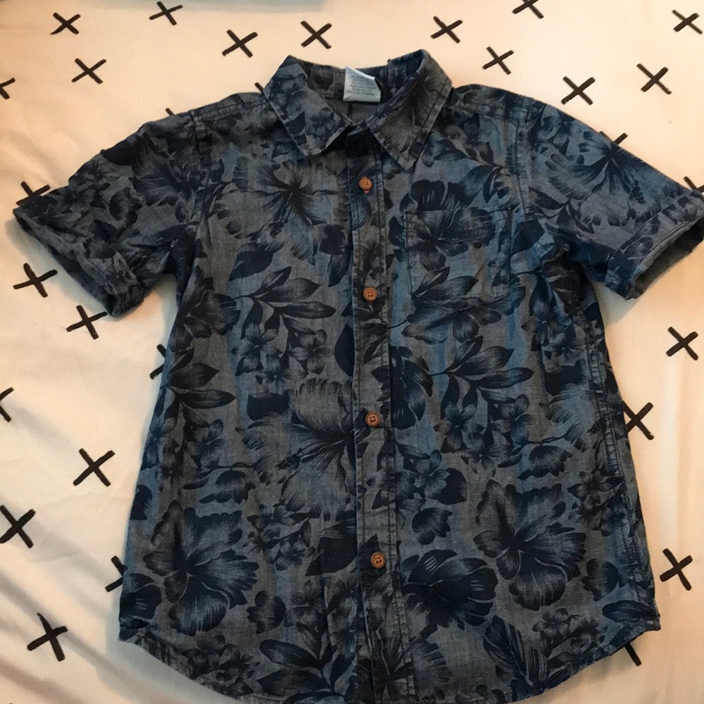 Boys Hawaiian denim shirt